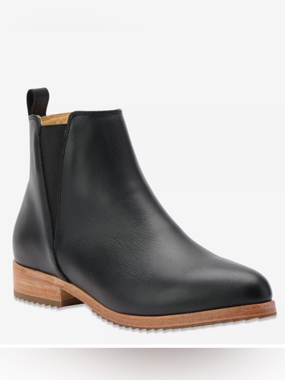Nisolo Black Leather Eva Everyday Chelsea Ankle Boots